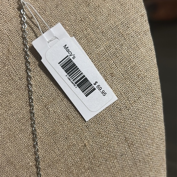 Charter Club Silver Teardrop Necklace - Picture 3 of 3